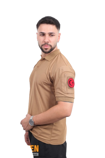 Outdoor Taktik T-Shirt Çöl - Görsel 3