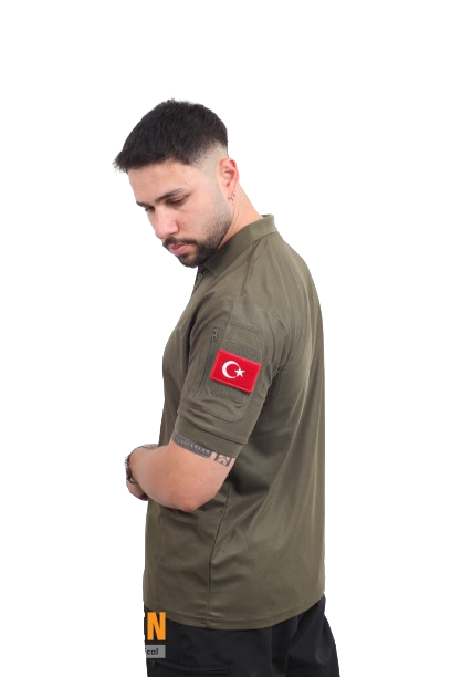 Outdoor Taktik T-Shirt Haki - Görsel 3